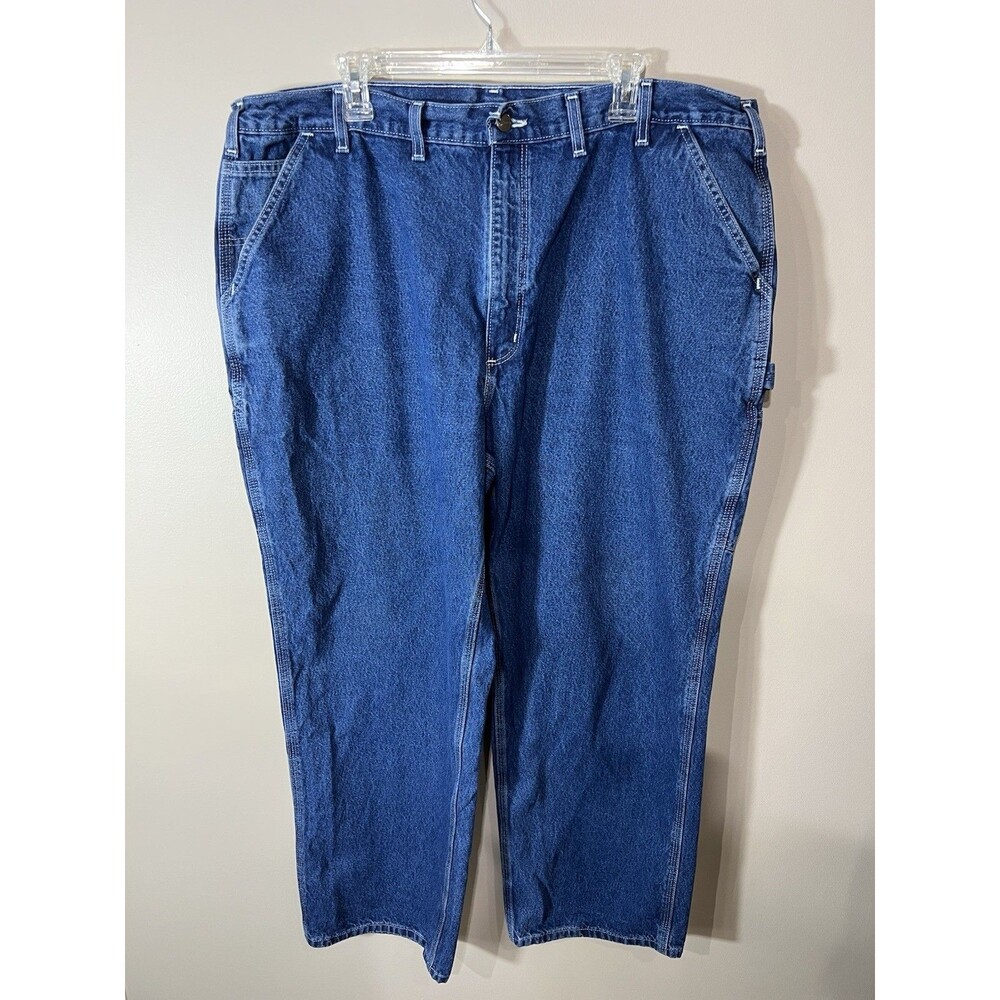 Carhartt Carpenter Jeans Men’s 44 X 30 Loose Original Fit Denim 813 DST  Blue